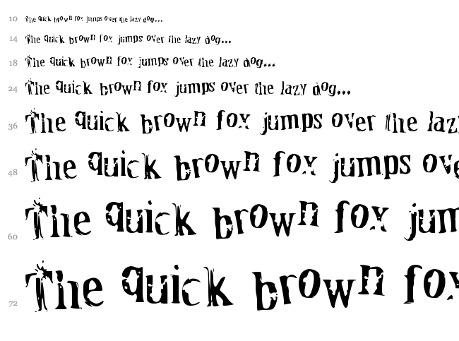Officer Down font waterfall